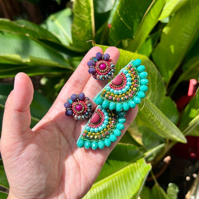 Beaded Fan Drop – The Flourish (Worn 2-Ways)