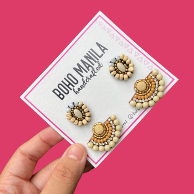 Boho Set: Elysia Golden Beige and Rou Cornsilk White