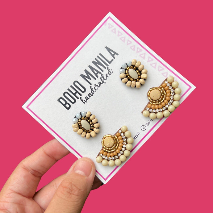 Boho Set: Elysia Golden Beige and Rou Cornsilk White